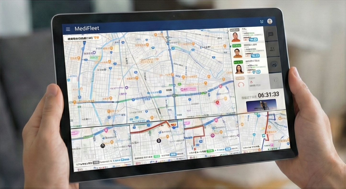 MediFleet 運行管理システム画面